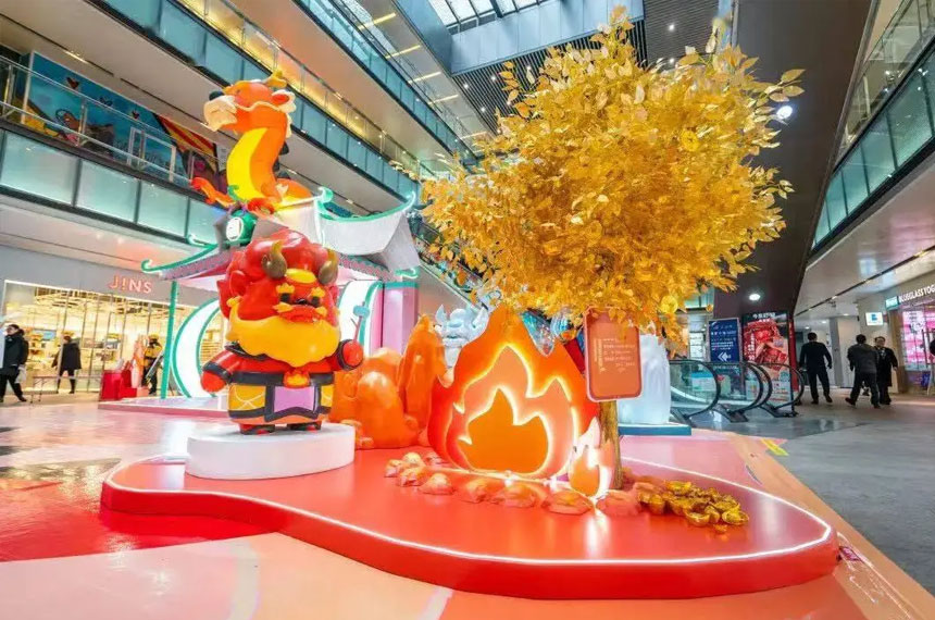 西安商场新年美陈设计