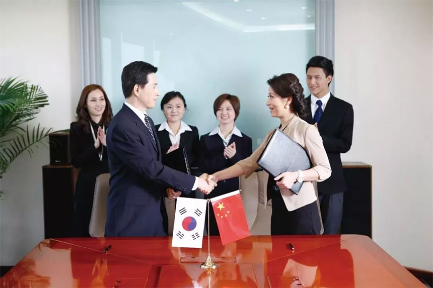 签约仪式握手环节